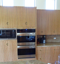 Double oven and microwave cabinets