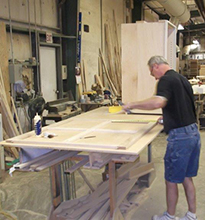 Jeff laying out a frame